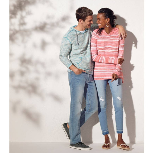 TOMMY BAHAMA Anacapa Marled Stripe Hoodie NWT - Picture 11 of 11